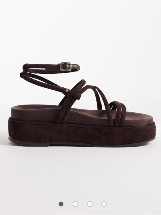 ASOS DESIGN Fortitude Strappy Flatform Sandals Chocolate